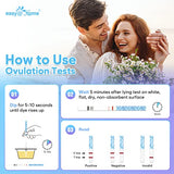 Easy@Home Ovulation Test Strips, 100 Pack Fertility Tests, Ovulation Predictor Kit, FSA Eligible, Powered by Premom Ovulation Predictor iOS and Android App, 100LH+100 Urine Cups