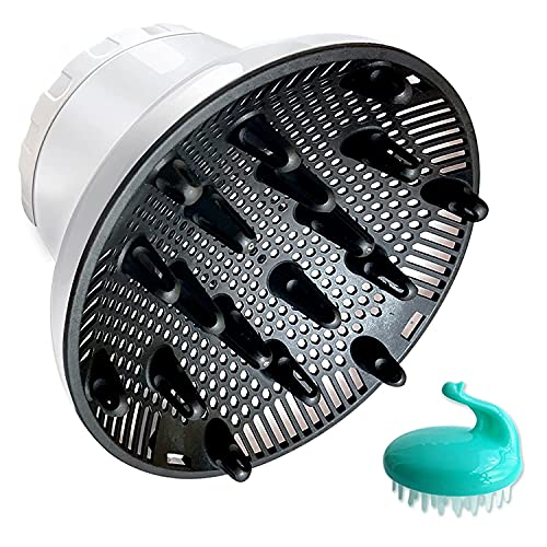 Universal Hair Diffuser, Hair Dryer Diffuser Attachment for Curly and Natural Wavy Hair, Professional Blow Dryer Diffuser, Adjustable from 1.4 Inch to 2.6 Inch