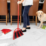 O-Cedar One Sweep Broom with Step-On Dustpan | Remove 99% with One Sweep | Lightweight Quiet Cleaning Tool | Ideal for Pet Owners