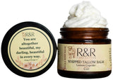 Handmade Tallow Balm (Lemon Cupcake)- 100% Grass Fed Beef Tallow for Skin Care- 100% Natural Whipped Tallow Balm- Sensitive & Dry Skin, Eczema, Psoriasis- 2 FL. oz