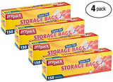 ProPack Disposable Plastic Storage Bags With Original Twist Tie, 1 Gallon Size, 600 Bags, Great For Home, Office, Vacation, Traveling, Sandwich, Fruits, Nuts, Cake, Cookies, Or Any Snacks (4 Packs)