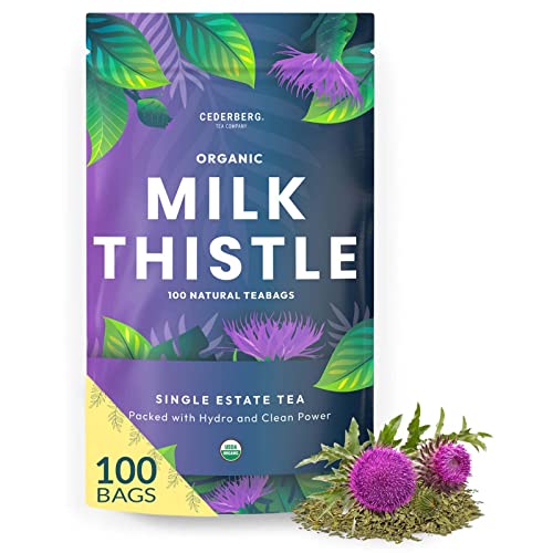 Organic Milk Thistle Tea — 100 Tea Bags | Organic Herbal Tea From Single Origin | Eco-Friendly Tea Bags | Non-GMO Caffeine Free Tea With Zero Sugar | Cederberg Tea Company