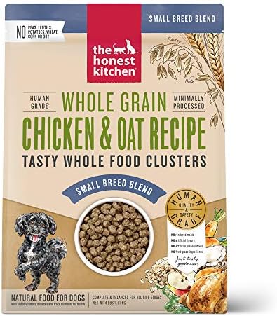 The Honest Kitchen Whole Food Clusters Small Breed Whole Grain Chicken Dry Dog Food, 4 lb Bag