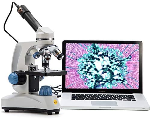 SWIFT Microscope SW150,Compound Student Microscope,40X-1000X,Monocular Head,Coarse & Fine Focusing,Dual Illumination,Cordless-Capable with Eyepiece Camera and Software Windows and Mac Compatible