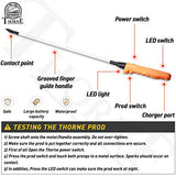 West Thorne Pro Cattle Prod, Newest Waterproof Livestock Prod Stick with LED Light, Rechargeable Electric Livestock Prod(25.9in)