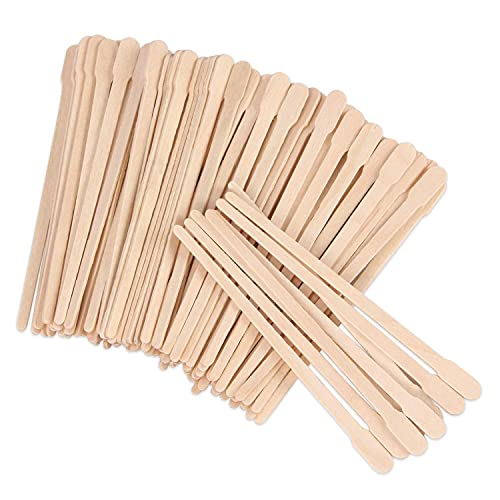 Tachibelle 500 Pieces Wooden Wax Sticks - Body Eyebrow, Lip, Nose Small Waxing Applicator Sticks for Hair Removal and Smooth Skin Professional Spa and Home Use (Pack of 500)