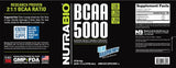 NutraBio BCAA 5000 Powder - Vegan Fermented BCAAs - Supports Lean Muscle Growth, Recovery, Endurance - Zero Fat, Sugar, and Carbs - 60 Servings - Blue Raspberry