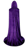 Unisex Christmas Hooded Cloak Full Length Halloween Costume Party Cape Purple