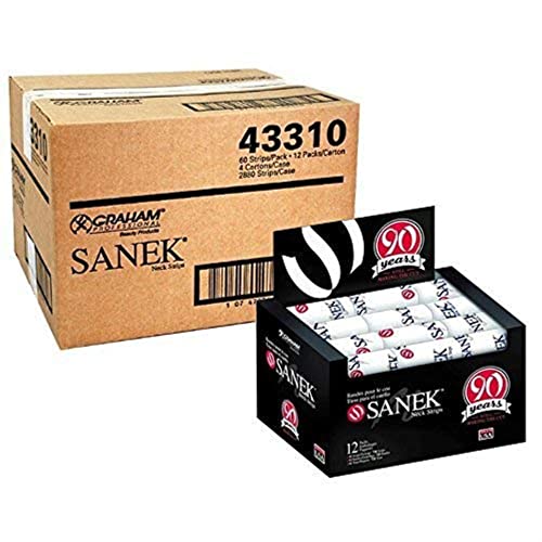 Sanek Neck Strips Master Case of 4 Cartons - 2880 Strips , 4 Count (Pack of 1)