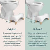 TUSHY Ottoman: A Premium Toilet Stool for The Bathroom, Modern Sleek Design | Squatting Position Helps Improves Bowel Health & Relieves Constipation (Relaxed 7.5" White/Bamboo)