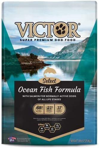 Victor Super Premium Dog Food – Select - Ocean Fish Formula – Gluten Free Dry Dog Food for All Normally Active Dogs of All Life Stages, 5lbs