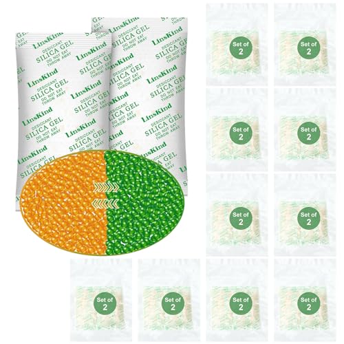 50 Gram [20 Packets] Food Grade Silica Gel Packets, Moisture Absorbers for Moisture Control - Protects Items from Moisture Damage