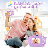 Kids Camera Digital Camera for Girls Age 3-8, 1080P Toddler Camera for Kids with 32GB SD Card, Toddler Girls Toys Age 6-8, Kids Christmas Birthday Gifts for Girls