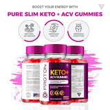 Proton Protein Keto ACV Gummies, Proton Keto + ACV Gummies Advanced Weight Loss Apple Cider Vinegar Folate Vitamin Supplement 1000MG, Proton Keto Gummies Keto + ACV Folic Acid Beet Root (60 Gummies)