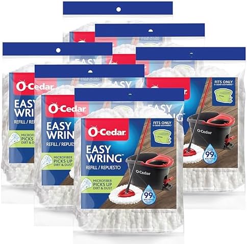 O-Cedar EasyWring Spin Mop Head Refill (Pack of 6)