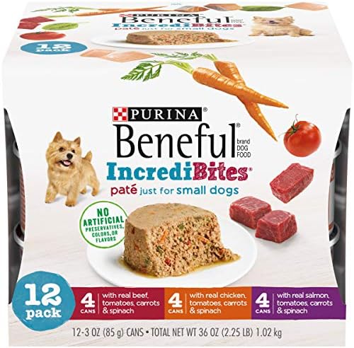 Purina Beneful Small Breed Wet Dog Food Variety Pack, IncrediBites Pate - (2 Packs of 12) 3 oz. Cans
