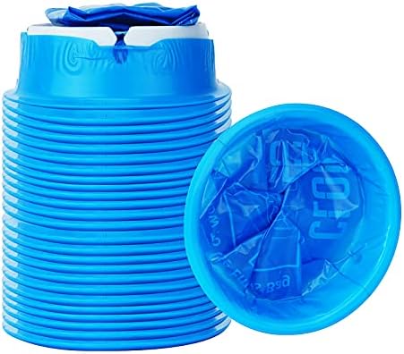 24 Pack Blue Emesis Bags, 1000 ml Vomit Bags for Morning Sickness, Portable Nausea Bags for Pregnant Women, Leak Resistant Design for Car and Travel