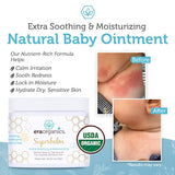 Era Organics Healing Ointment for Babies - USDA Certified Organic Natural Gentle Moisturizer for Sensitive Skin Prone To Baby Eczema, Cradle Cap (Infant Seborrheic Dermatitis), Rashes & Hives (4 oz.)