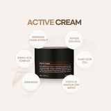 Incellderm Active Cream 50ml - Strengthen Skin Barrier, Plant Stem Cell, Intense Moisturizing, All Skin Types, K-Beauty, Made in Korea