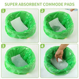 Moodooy Super Absorbent Bedpan Liners, Medical Grade 100 Count, Bedside Commode Pads, Absorbent Gel to Reduce Odor, for Bedside Commode Liners Disposable, Commode Chair, Portable Toilet Bags