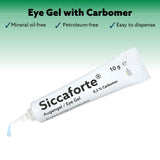 SICCAFORTE® Agepha Eye Gel with Carbomer I Gel Eye Drops for Dry Eyes I Eye Gel for Longer Durability I Pleasant Buffer Between Eye and Eyelid 10g