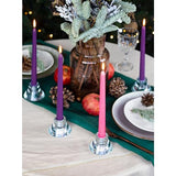 CANDWAX 12 inch Taper Advent Candles 1 Set - Dripless Taper Candles and Unscented Candlesticks - Long Burning Tapered Candles Perfect as Advent Wreath Candles Tapers - Purple Advent Candles