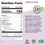 Lenny & Larry's Cookie-fied Bar, Cookies & Creme, 45g - Plant-Based Protein Bar, Vegan and Non-GMO (Pack of 9)