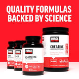 FORCE FACTOR Creatine Monohydrate, Creatine Powder for Muscle Gain, More Strength, and Faster Workout Recovery, Clinically Studied Micronized Creatine 5g Dose Per Serving, Unflavored, 60 Servings