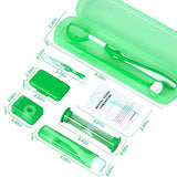 ZKSMNB Orthodontic Care Kit, Braces Kit, Portable Orthodontic Cleaning Kit, V-Brush Oral Mirror Interdental Brush Dental Floss Dental Wax Oral Care Travel 8-Piece Set (Green)