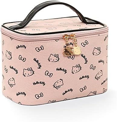 Make up Bag Travel Cosmetic Bags Brush Holder Zipper Pouch Case Organizer Cute Organizer Suitable for Purse for Women (Light Pink Bucket Bag)