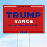 Trump Vance Yard Sign, 18" x 12" Double-Sided Trump Vance 2024 Yard Sign With Stake, MAGA Trump Yard Sign, Show Your Support, Decorate Your Lawn With Trump Vance Campaign Yard Sign 2024