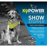 K9 Power - Show Stopper, Healthy Coat & Skin Supplement for Dogs, Reduces Itching & Shedding, Dry Skin, Seasonal Allergies, Omega 3s, 1lb