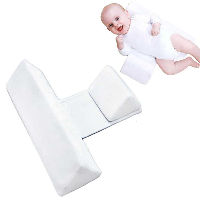 ParkistStar Wedge Pillow for Newborns Adjustable 45-Degree Provides Front and Back Support for a Comfortable Sleep Experience (White)