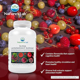 Nature's Lab Super Antioxidant Support - Resveratrol, Acai, Goji Berry, Noni Fruit, Pomegranate - 120 Capsules (60 Day Supply)