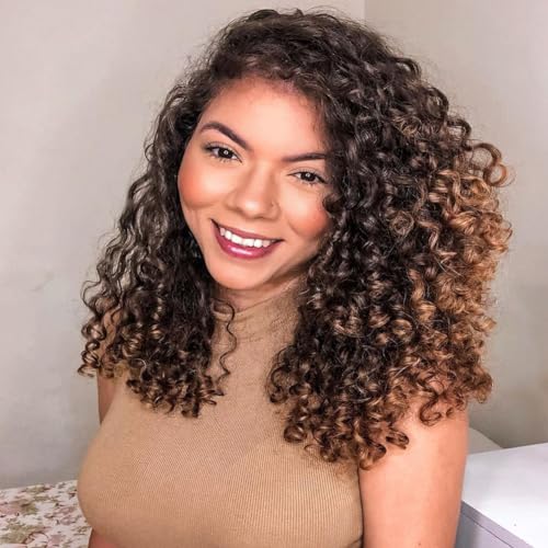Curly Crochet Hair 14 Inch GoGo Curl Crochet Hair for Women Short Beach Curl Water Wave Crochet Braids for Women 7 Packs Curly Braiding Hair for Boho Braids (14 Inch, 1B/30)