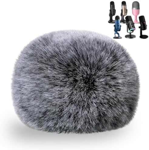 ZealSound Blue Yeti Pop Filter for Blue Yeti Microphone,Mic Foam Cover with Furry Windscreen Muff windshield for ZealSound K66/Yeti/Yeti X/Yeti Nano/Blue Yeti Pro/AM8/SoloCast and More USB Mics