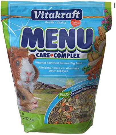 Vitakraft Menu Premium Guinea Pig Food - Alfalfa Pellets Blend - Vitamin and Mineral Fortified 5 Pound (Pack of 1)
