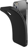 Moduro Minimalist Case for iPhone 13 Pro Max, Ultra Thin [1.5mm] Slim Fit Flexible Soft TPU Case (Black)