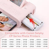 Compatible for Canon Selphy CP1300 CP1500 Ink and Paper for Canon CP1200 CP1000 CP910 CP900 CP810 CP760 CP770 CP780, KP-108IN 3 Color Ink Cartridges and 108 Sheets 4x6 Photo Paper Glossy