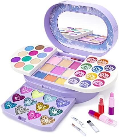 Tomons Kids Makeup Kit for Girl Real Washable Cosmetic Toy Beauty Set , Birthday Toys Gift for 3 4 5 6 7 8 9 10 Year Girls