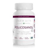 Anew Vita Policosanol Supplement - Healthy Lipid Levels, Platelet Function & Circulation, Cuban Sourced Sugarcane, 40mg per Serving, Non-GMO, Gluten-Free - 120 Veggie Capsules, Made in USA