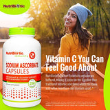 NutriBiotic - Sodium Ascorbate Buffered Vitamin C Capsules, 250 Ct | Vegan, Non-Acidic & Easier on Digestion Than Ascorbic Acid | Essential Immune Support & Antioxidant Supplement | Gluten & GMO Free