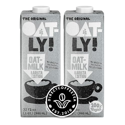Direct Coffee Tea Est 2019 Oat Milk Value Bundle – Barista Edition, 2-Pack Non-Dairy Creamer for Coffee, Vegan, Dairy-Free & Gluten-Free, Includes Brand Sticker