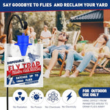 Qualirey 24 Pcs Hanging Fly Trap Outdoor Home Fly Bags Outdoor Disposable Fly Killer with Natural Attractant Large Fly Trap Bag Flying Insect Trap for Backyard Balcony Patio Camping (Blue)