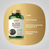 Piping Rock Black Seed Oil 1000mg | 120 Softgel Capsules | Cold Pressed Virgin | Solvent Free, Non-GMO, Gluten Free Supplement