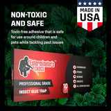 Exterminators Choice Large Red Sticky Traps - Insect Glue Trap - Mouse Trap - Ant Traps Indoor - Non-Toxic Insect Bait - Pest Control - Insect Trap - Cricket Trap - Lizard Trap - Pack of 200