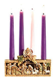 Creative Brands Avalon Gallery Advent Candleholder, 5-Inch, Nativity