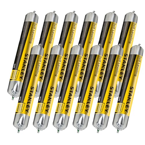 STANLEY Self Leveling Polyurethane Sausage Sealant - 12x20.3Oz.White, Self-Leveling Concrete Sealant for Horizontal Expansion Joints in Industrial Floors, Driveways, Garages, Sidewalks | 12 Pack