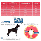 MIDOG Dog Cone, Soft Cone for Dogs After Surgery, Pet Inflatable Collar Protective Recovery Donut Collar to Prevent Pets from Touching Stitches, Wounds, and Rashes - DeepRed,M