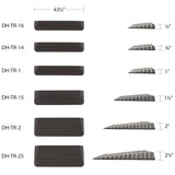 Silver Spring Solid Rubber Threshold Ramp - 1-1/2" Rise